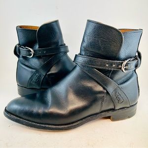 Church's McAfee Shoes Vintage 90s Black Leather Jodhpur Ankle Boots UK 5 M6 W7